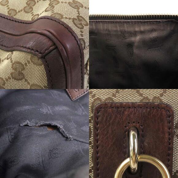 GUCCI Brown Canvas Shoulder Bag - Picture 3 of 5